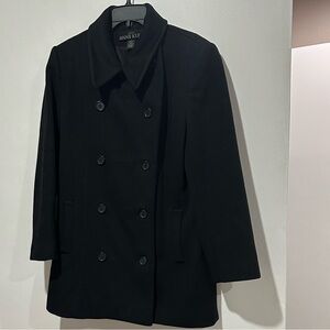 Anne Klein Classic Black Peacoat